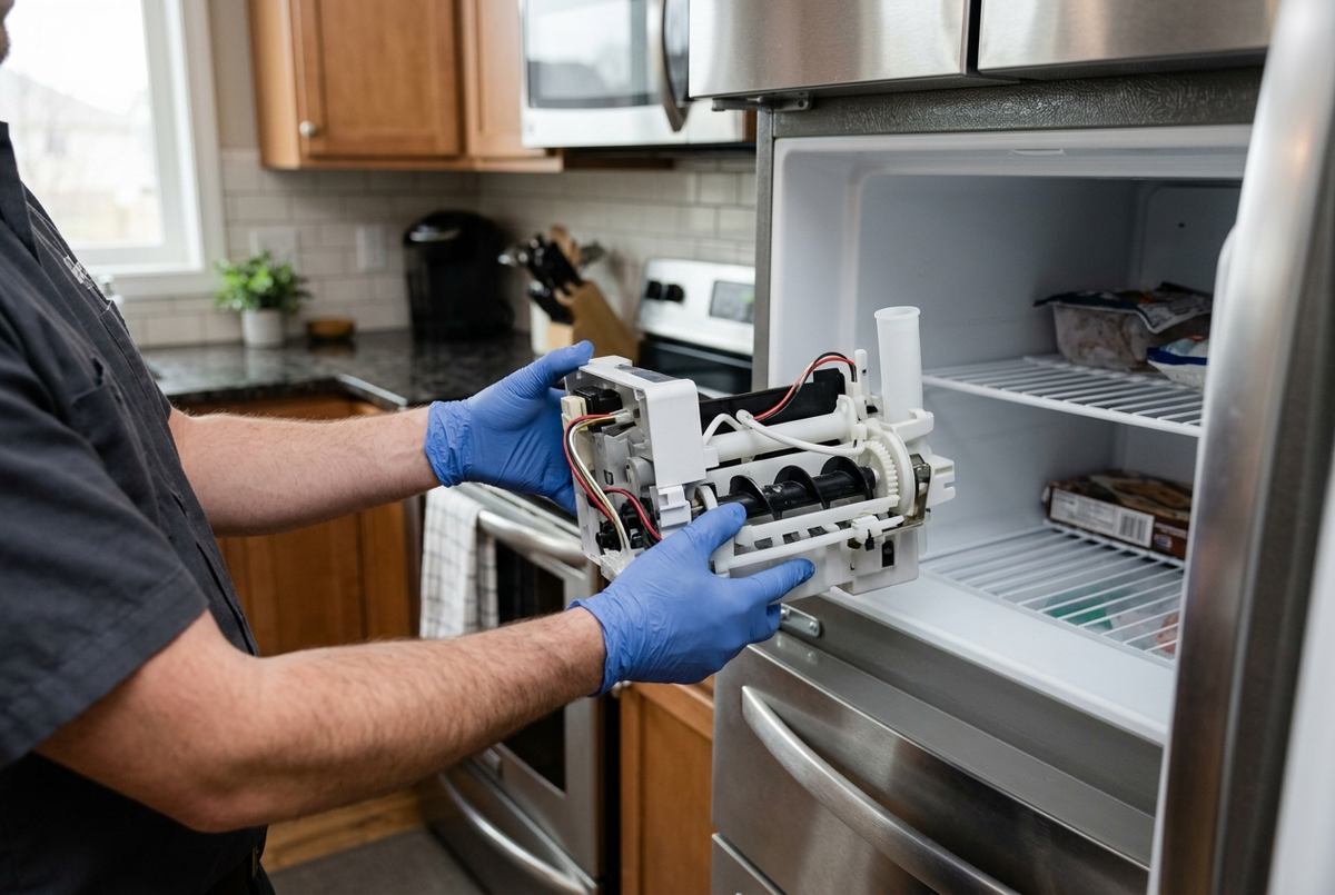 Ice Maker Repair technician at work